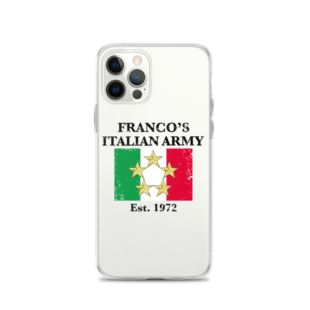 Franco's Italian Army Black Font iPhone Case