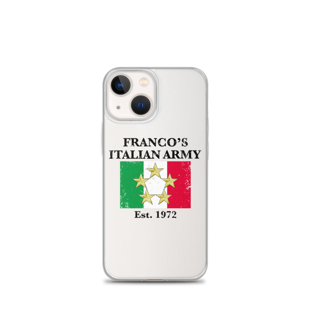 Franco's Italian Army Black Font iPhone Case