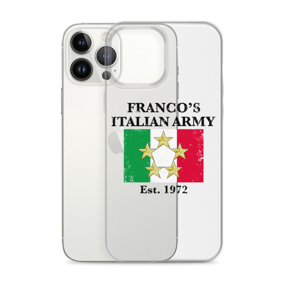 Franco's Italian Army Black Font iPhone Case