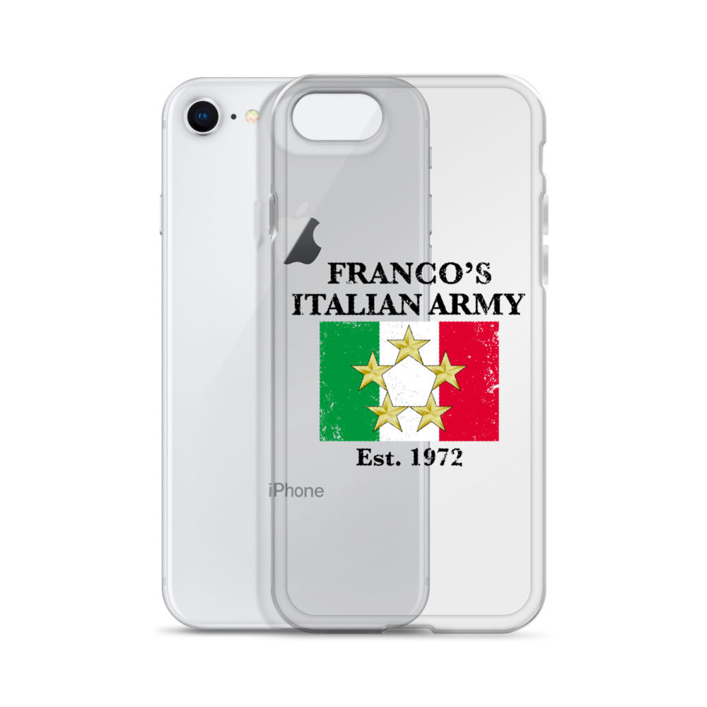 Franco's Italian Army Black Font iPhone Case