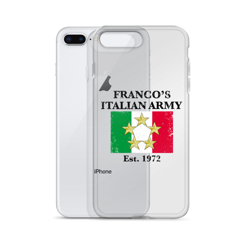 Franco's Italian Army Black Font iPhone Case