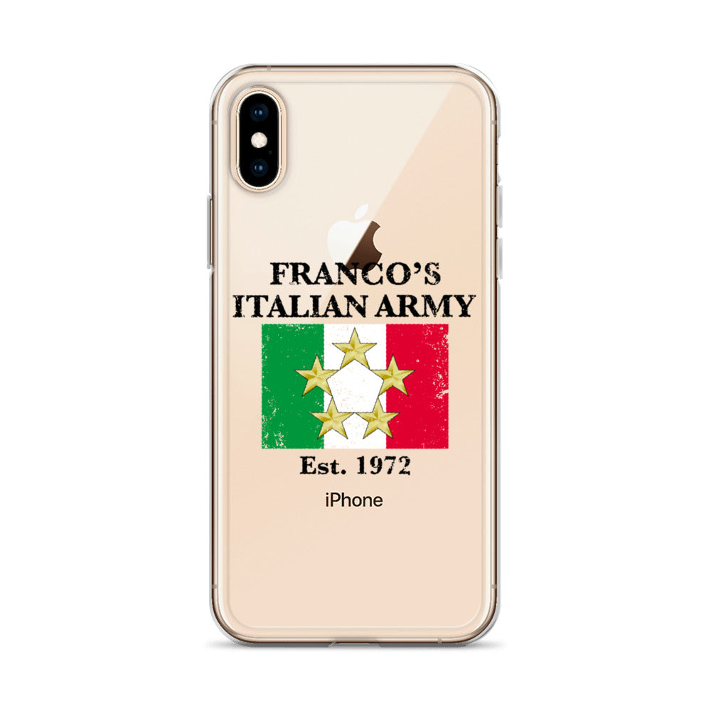 Franco's Italian Army Black Font iPhone Case