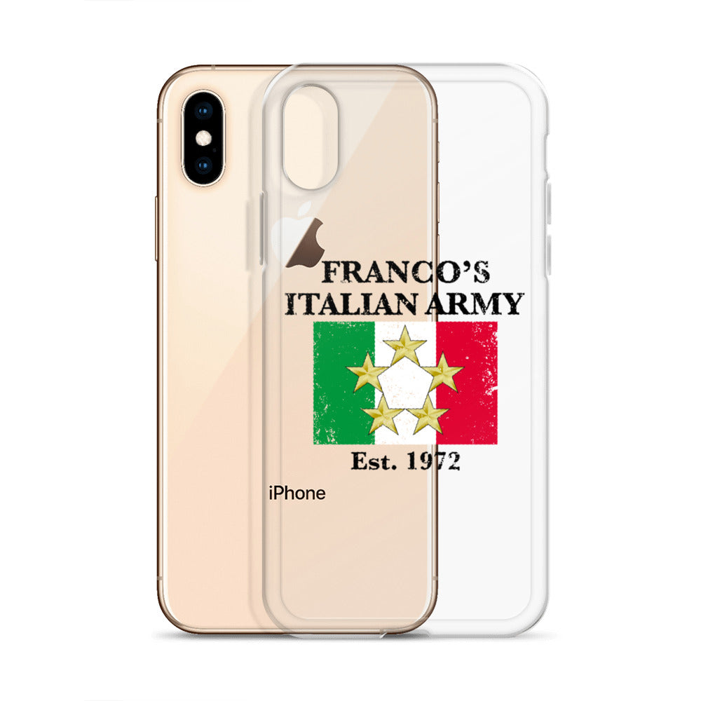 Franco's Italian Army Black Font iPhone Case