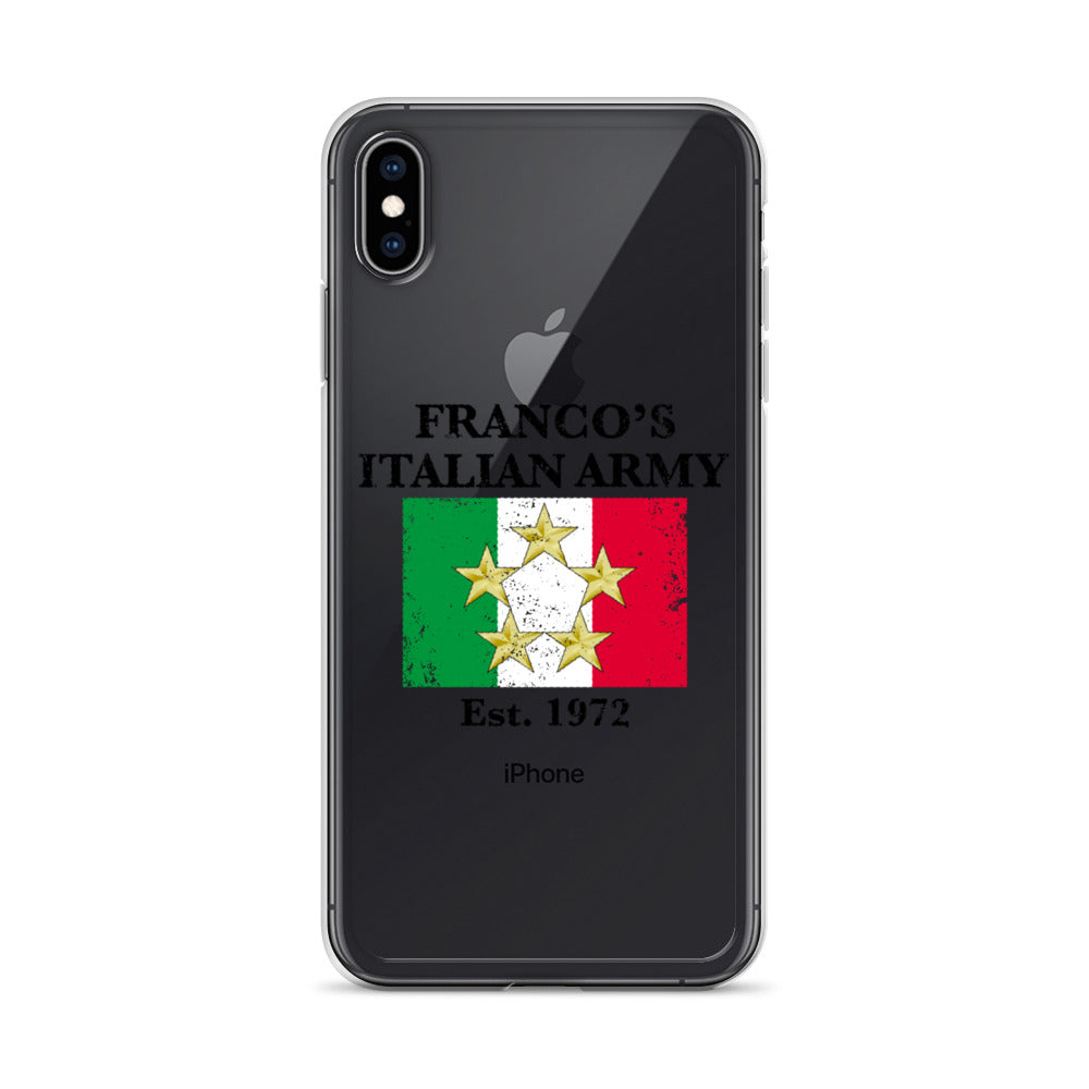 Franco's Italian Army Black Font iPhone Case